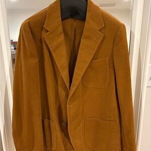 J Crew Men's Brown Cotton Blazer - Classic Patch Pocket Style 40L